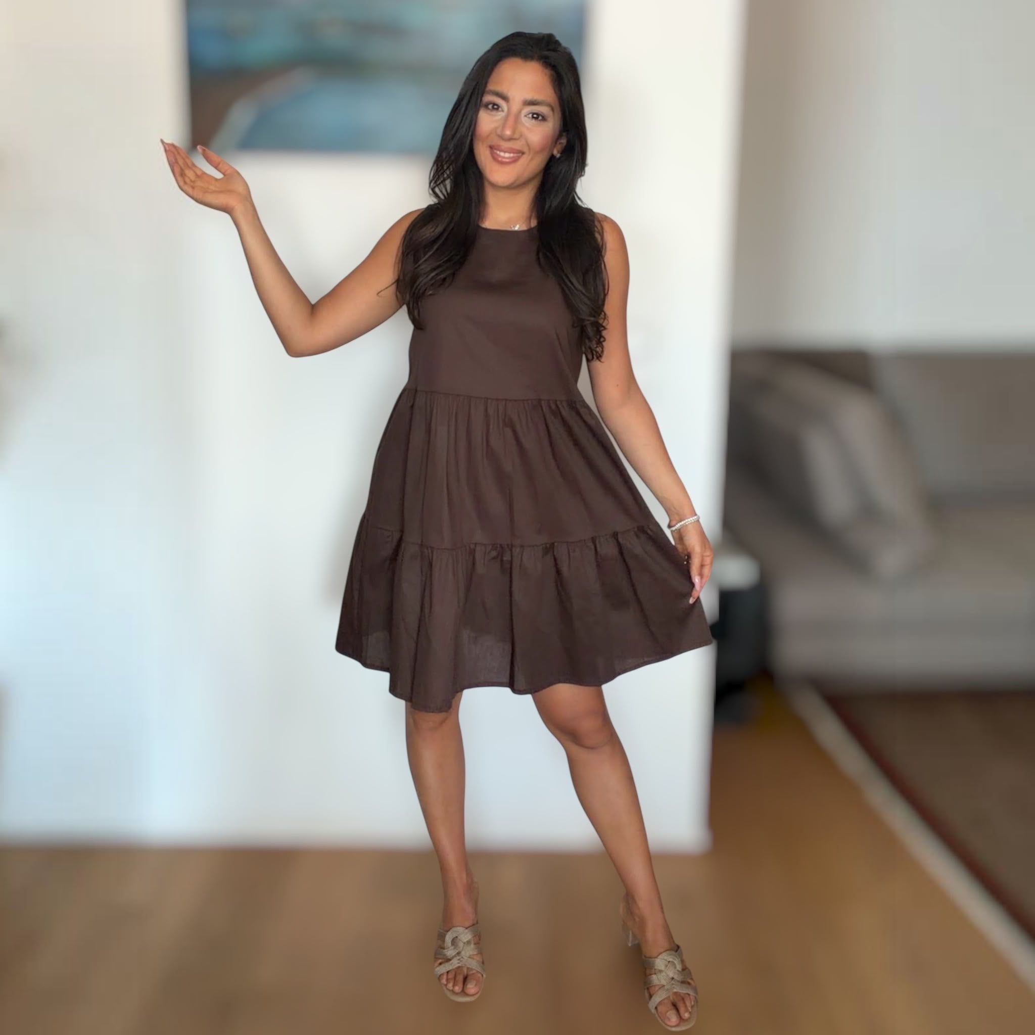 MINI DRESS ANNARE' IN 100% COTONE