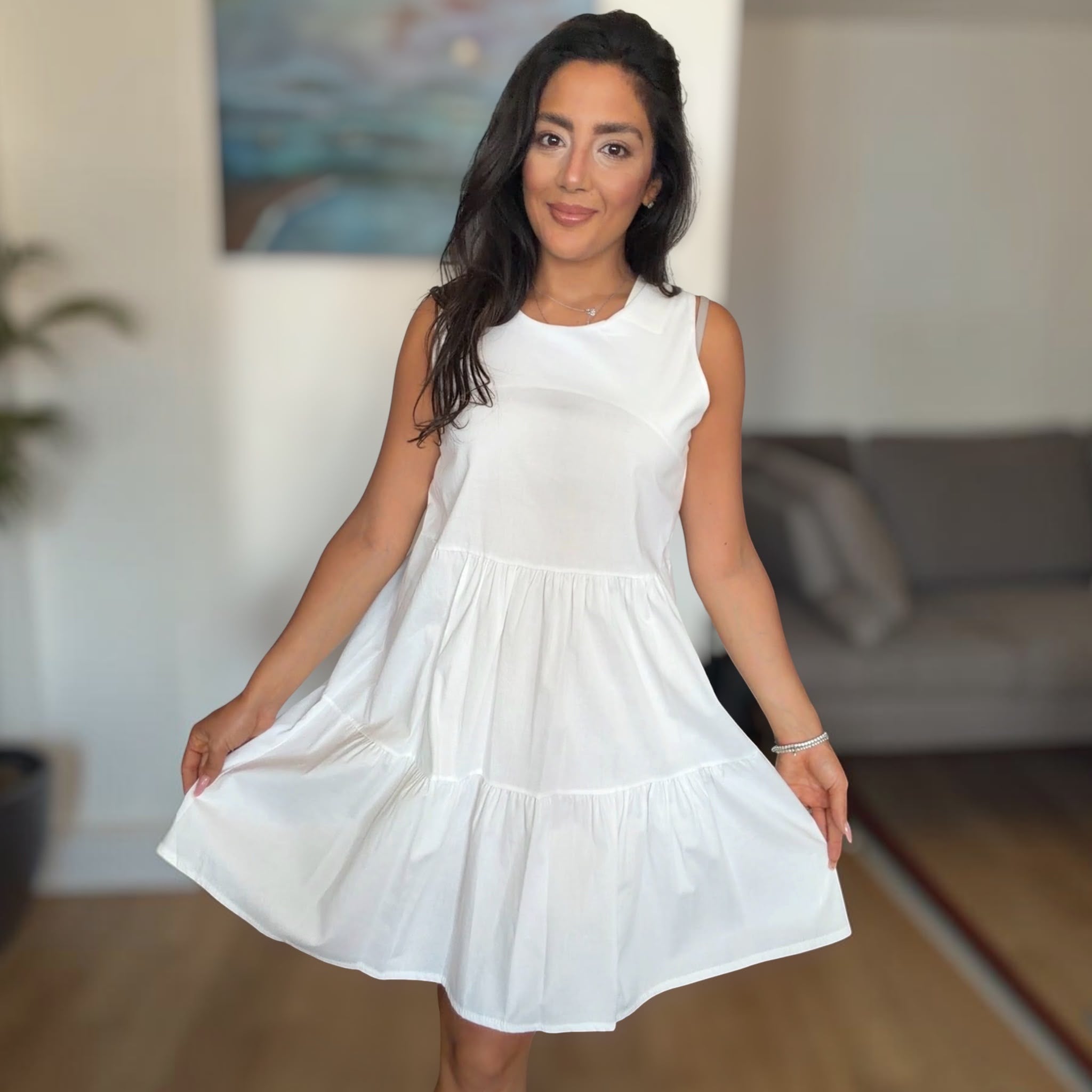 MINI DRESS ANNARE' IN 100% COTONE
