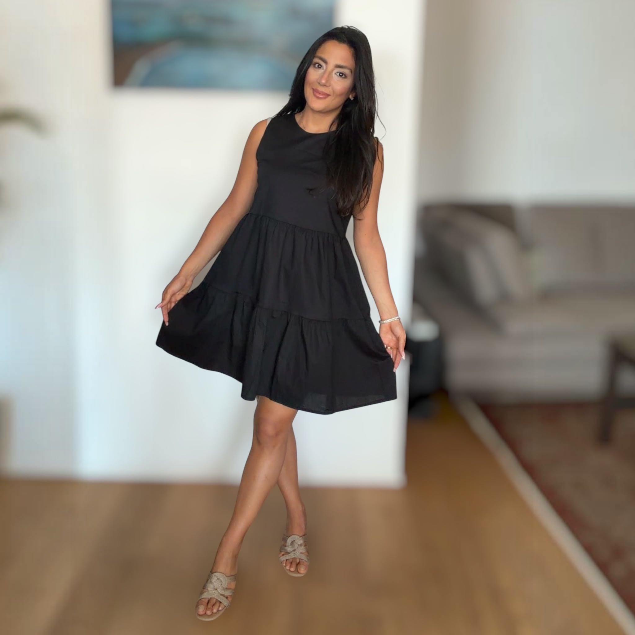 MINI DRESS ANNARE' IN 100% COTONE