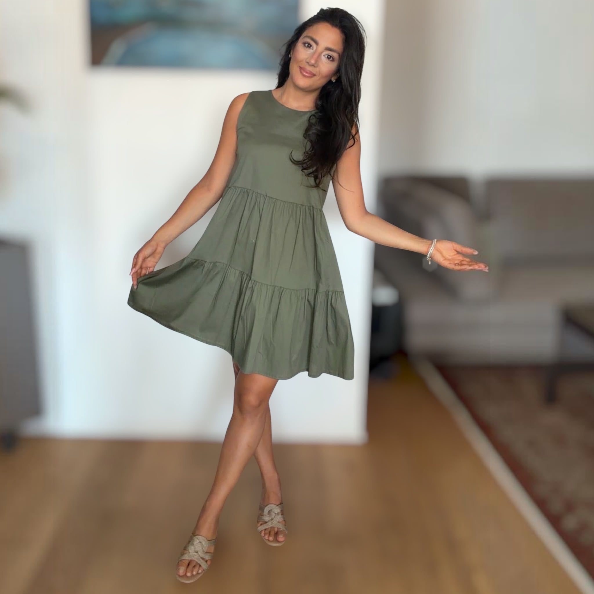 MINI DRESS ANNARE' IN 100% COTONE