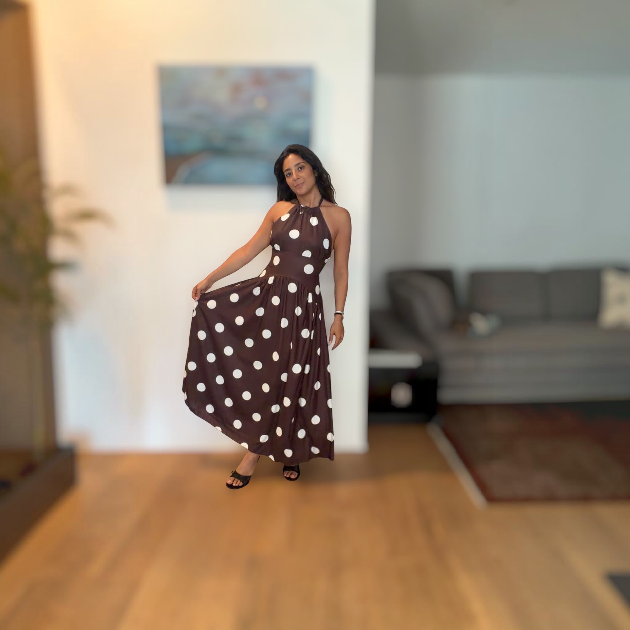 MADALINA - MIDI DRESS A POIS