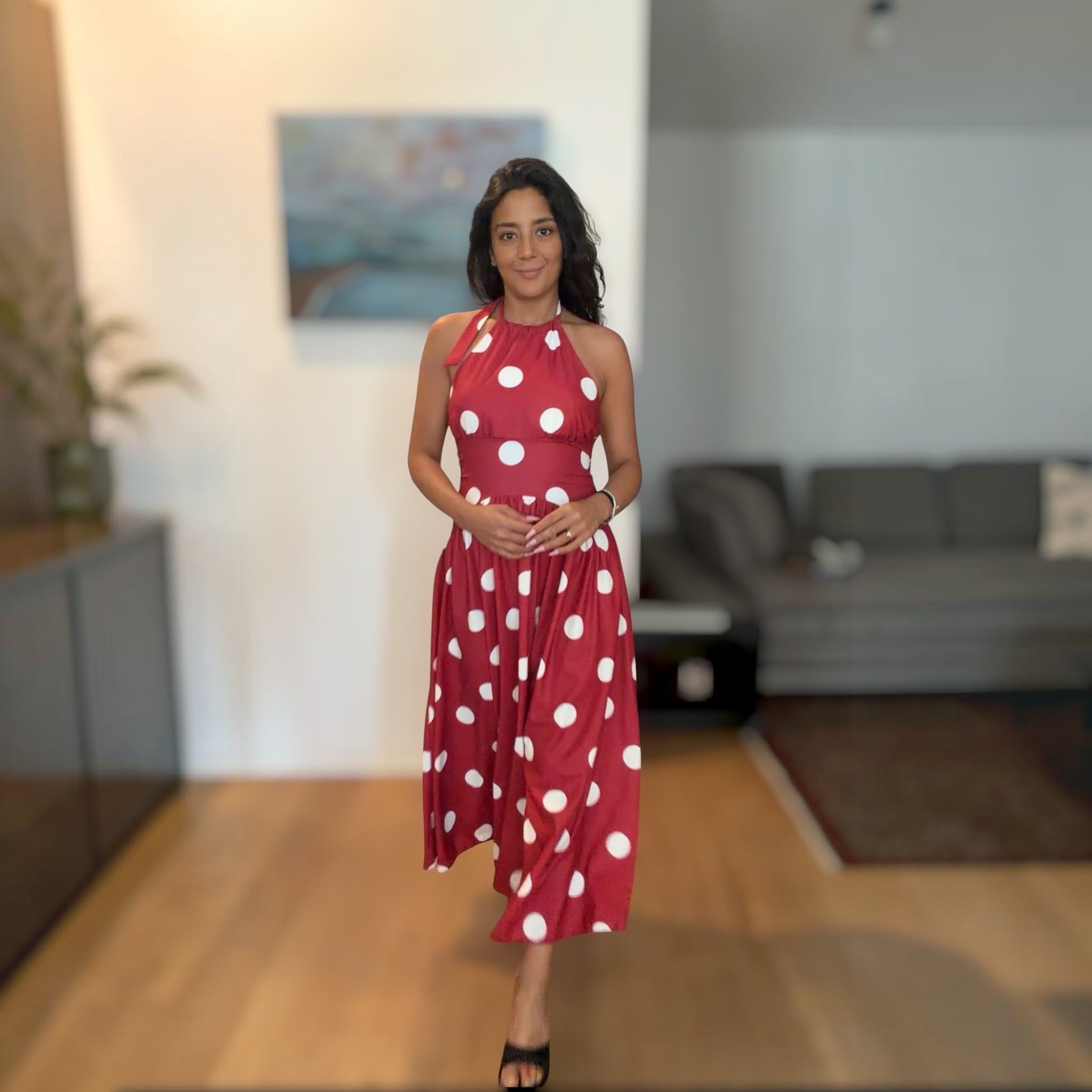 MADALINA - MIDI DRESS A POIS