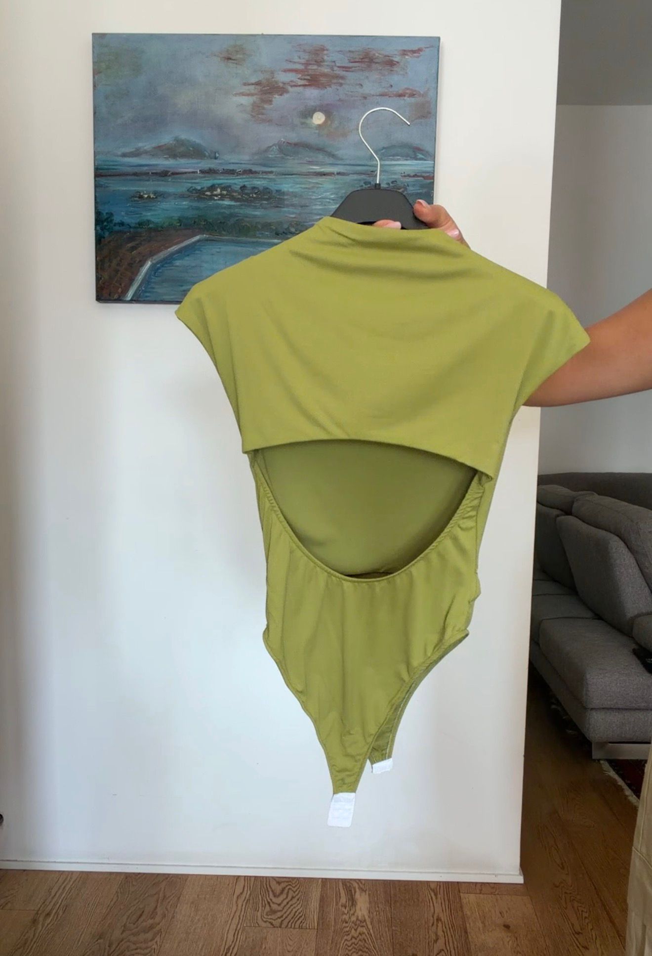 [NenaShop] BABY Body a Girocollo e Smanicato con Schiena Parzialmente Scoperta Elasticizzato