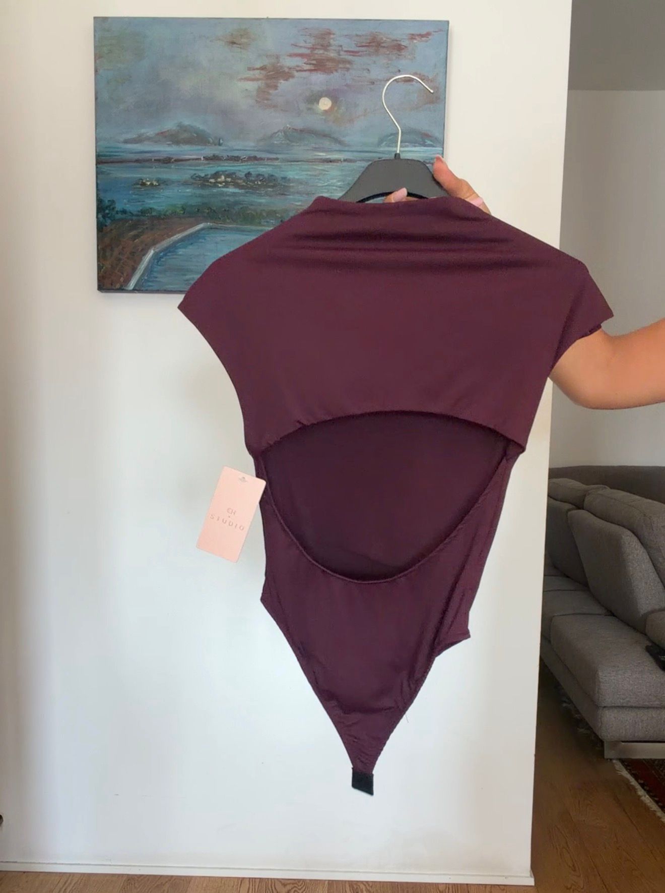 [NenaShop] BABY Body a Girocollo e Smanicato con Schiena Parzialmente Scoperta Elasticizzato