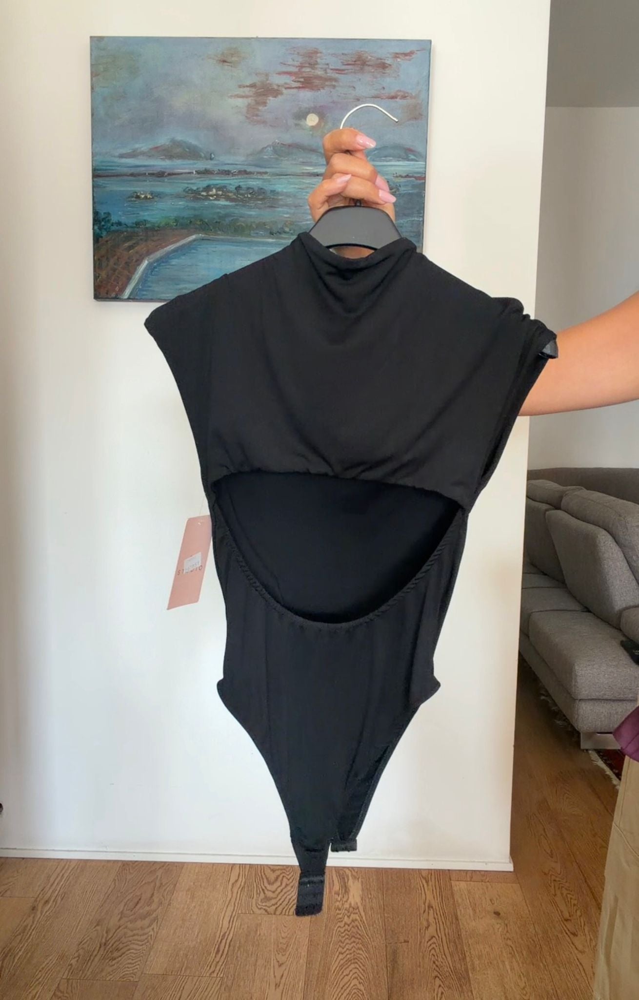 [NenaShop] BABY Body a Girocollo e Smanicato con Schiena Parzialmente Scoperta Elasticizzato