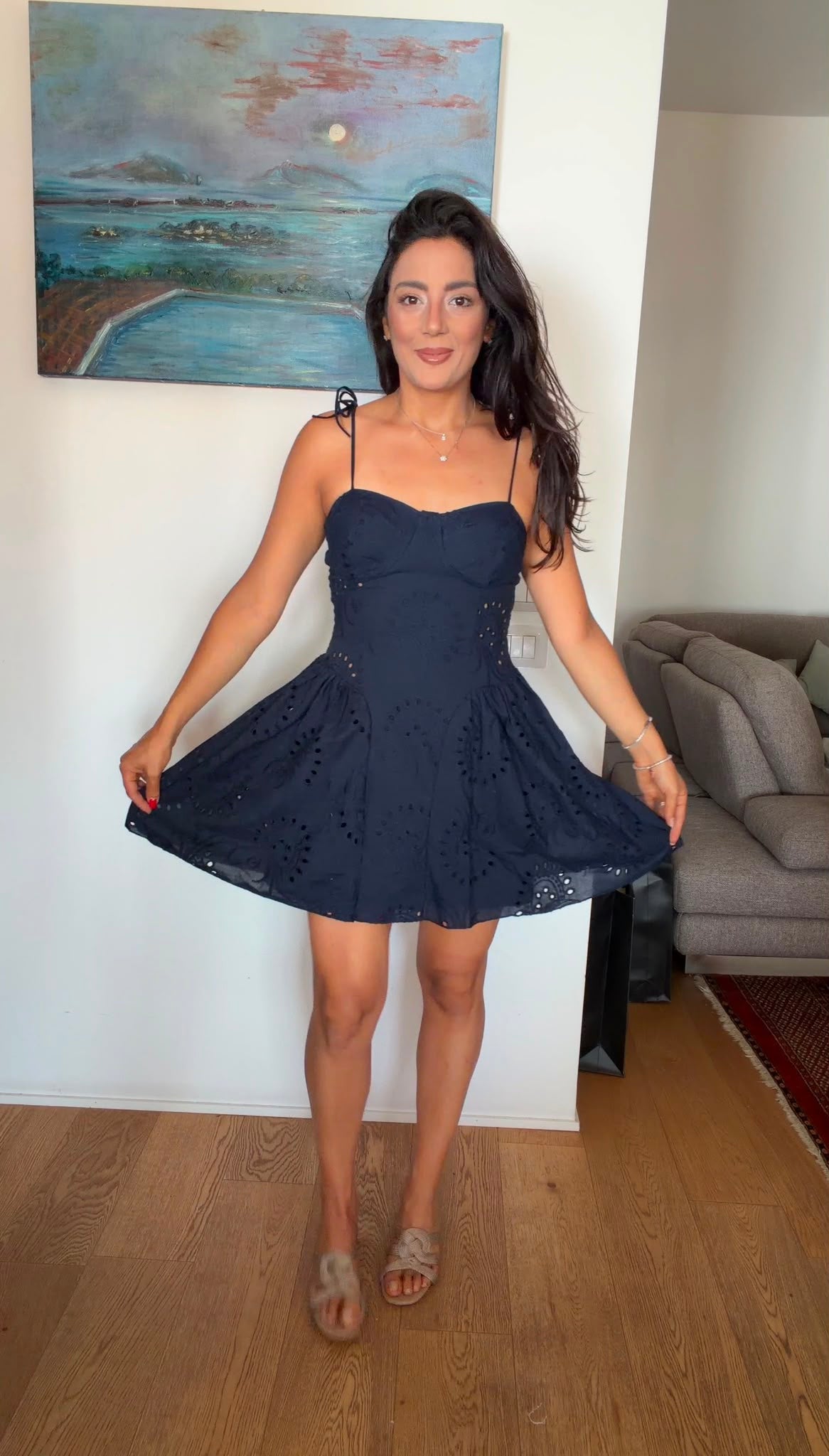 MINI DRESS IMMA – 100% COTONE PIZZO SANGALLO