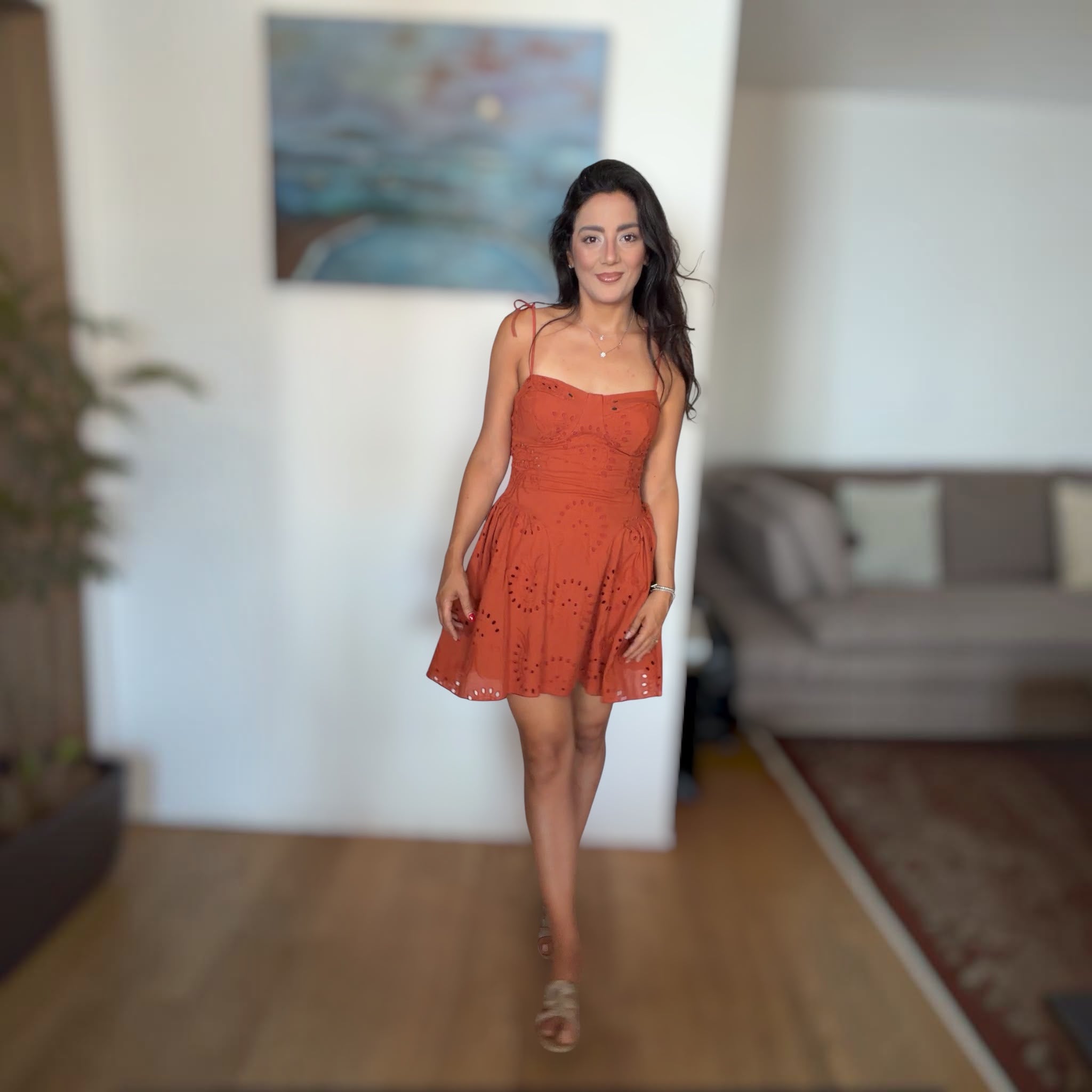 MINI DRESS IMMA – 100% COTONE PIZZO SANGALLO
